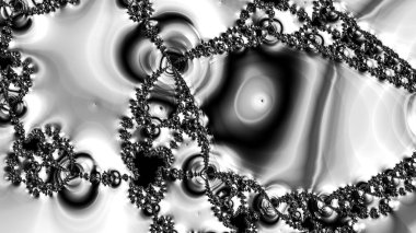 dijital soyut fraktal arkaplan bilgisayarda siyah ve beyaz olarak oluşturuldu.