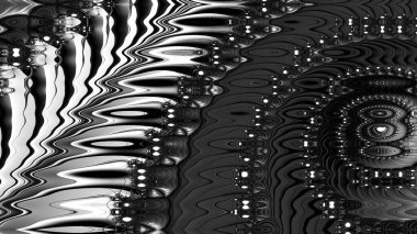 dijital soyut fraktal arkaplan bilgisayarda siyah ve beyaz olarak oluşturuldu.