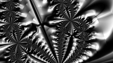 dijital soyut fraktal arkaplan bilgisayarda siyah ve beyaz olarak oluşturuldu.
