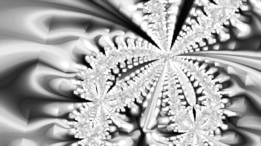 dijital soyut fraktal arkaplan bilgisayarda siyah ve beyaz olarak oluşturuldu.