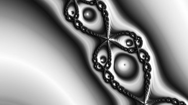 dijital soyut fraktal arkaplan bilgisayarda siyah ve beyaz olarak oluşturuldu.