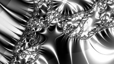 dijital soyut fraktal arkaplan bilgisayarda siyah ve beyaz olarak oluşturuldu.