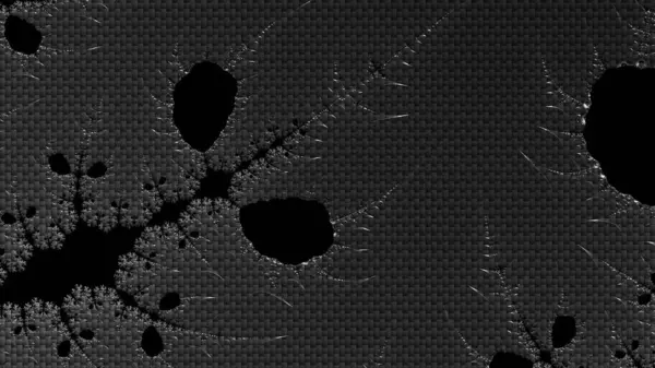 Digital abstract fractal background generated at computer in black and white.