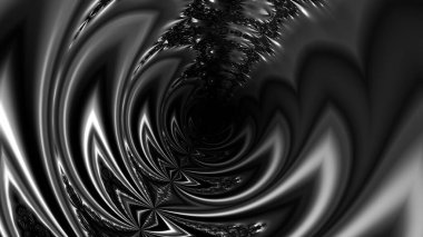 dijital soyut fraktal arkaplan bilgisayarda siyah ve beyaz olarak oluşturuldu.