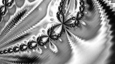 dijital soyut fraktal arkaplan bilgisayarda siyah ve beyaz olarak oluşturuldu.