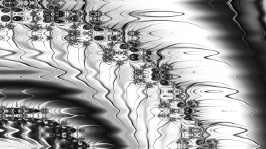 dijital soyut fraktal arkaplan bilgisayarda siyah ve beyaz olarak oluşturuldu.