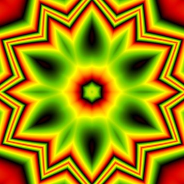 Kusursuz, parlak bir altyapısı var. Renkli etnik yuvarlak süslemeli mandala. Moda deseni.