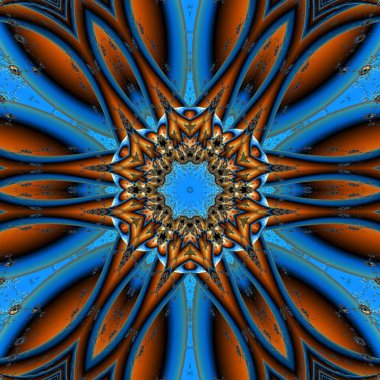 Kusursuz, parlak bir altyapısı var. Renkli etnik yuvarlak süslemeli mandala. Moda deseni.