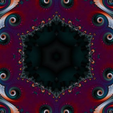 Kusursuz, parlak bir altyapısı var. Renkli etnik yuvarlak süslemeli mandala. Moda deseni.