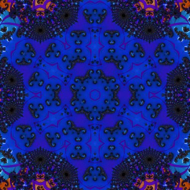 Kusursuz, parlak bir altyapısı var. Renkli etnik yuvarlak süslemeli mandala. Moda deseni.