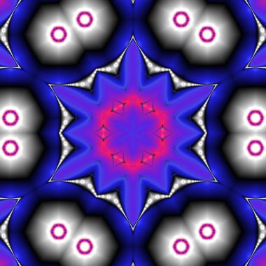 Kusursuz, parlak bir altyapısı var. Renkli etnik yuvarlak süslemeli mandala. Moda deseni.