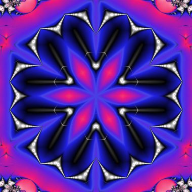 Kusursuz, parlak bir altyapısı var. Renkli etnik yuvarlak süslemeli mandala. Moda deseni.