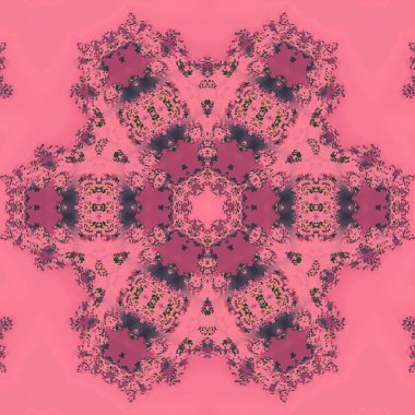 Kusursuz, parlak bir altyapısı var. Renkli etnik yuvarlak süslemeli mandala. Moda deseni.