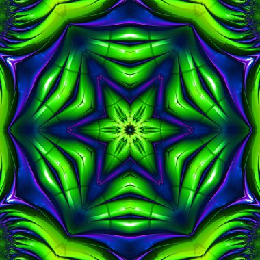 Kusursuz, parlak bir altyapısı var. Renkli etnik yuvarlak süslemeli mandala. Moda deseni.