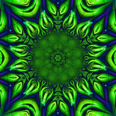 Kusursuz, parlak bir altyapısı var. Renkli etnik yuvarlak süslemeli mandala. Moda deseni.