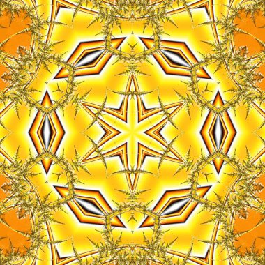 Kusursuz, parlak bir altyapısı var. Renkli etnik yuvarlak süslemeli mandala. Moda deseni.