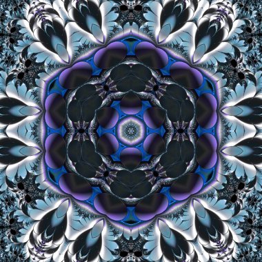 Kusursuz, parlak bir altyapısı var. Renkli etnik yuvarlak süslemeli mandala. Moda deseni.