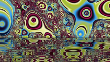 dijital soyut fraktal arkaplan bilgisayarda siyah ve beyaz olarak oluşturuldu.