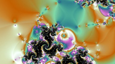 dijital soyut fraktal arkaplan bilgisayarda siyah ve beyaz olarak oluşturuldu.