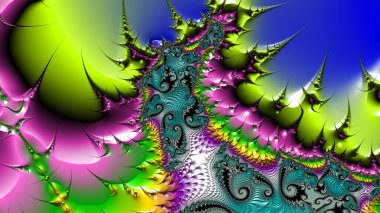 dijital soyut fraktal arkaplan bilgisayarda siyah ve beyaz olarak oluşturuldu.