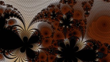 dijital soyut fraktal arkaplan bilgisayarda siyah ve beyaz olarak oluşturuldu.