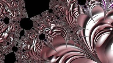 dijital soyut fraktal arkaplan bilgisayarda siyah ve beyaz olarak oluşturuldu.