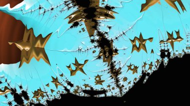 dijital soyut fraktal arkaplan bilgisayarda siyah ve beyaz olarak oluşturuldu.