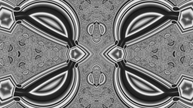 dijital soyut fraktal arkaplan bilgisayarda siyah ve beyaz olarak oluşturuldu.