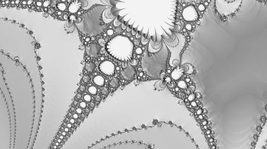 dijital soyut fraktal arkaplan bilgisayarda siyah ve beyaz olarak oluşturuldu.