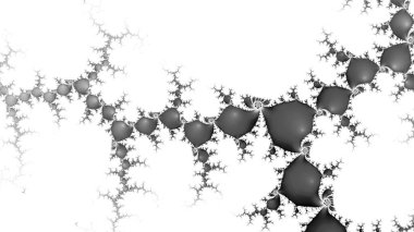 dijital soyut fraktal arkaplan bilgisayarda siyah ve beyaz olarak oluşturuldu.
