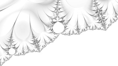 dijital soyut fraktal arkaplan bilgisayarda siyah ve beyaz olarak oluşturuldu.