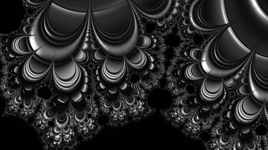 dijital soyut fraktal arkaplan bilgisayarda siyah ve beyaz olarak oluşturuldu.