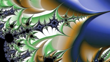 Soyut Bilgisayar Fraktal Tasarımı. Fraktal hiç bitmeyen bir desen. Fraktallar, farklı ölçeklerde kendine benzeyen sonsuz derecede karmaşık kalıplardır.