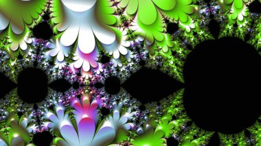 Soyut Bilgisayar Fraktal Tasarımı. Fraktal hiç bitmeyen bir desen. Fraktallar, farklı ölçeklerde kendine benzeyen sonsuz derecede karmaşık kalıplardır.