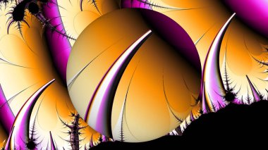 Soyut Bilgisayar Fraktal Tasarımı. Fraktal hiç bitmeyen bir desen. Fraktallar, farklı ölçeklerde kendine benzeyen sonsuz derecede karmaşık kalıplardır.