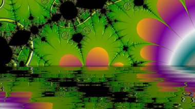 Soyut Bilgisayar Fraktal Tasarımı. Fraktal hiç bitmeyen bir desen. Fraktallar, farklı ölçeklerde kendine benzeyen sonsuz derecede karmaşık kalıplardır.