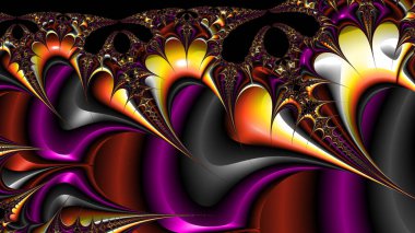 Soyut Bilgisayar Fraktal Tasarımı. Fraktal hiç bitmeyen bir desen. Fraktallar, farklı ölçeklerde kendine benzeyen sonsuz derecede karmaşık kalıplardır.