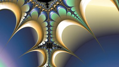 Soyut Bilgisayar Fraktal Tasarımı. Fraktal hiç bitmeyen bir desen. Fraktallar, farklı ölçeklerde kendine benzeyen sonsuz derecede karmaşık kalıplardır.