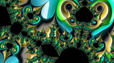 Soyut Bilgisayar Fraktal Tasarımı. Fraktal hiç bitmeyen bir desen. Fraktallar, farklı ölçeklerde kendine benzeyen sonsuz derecede karmaşık kalıplardır.