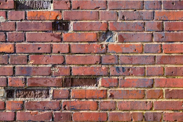 Contexte Mur Briques Fait Vieilles Briques Rouges Allemandes Brûlées Avec — Photo