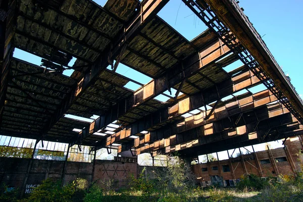Metal Structures German Air Hangars Abandoned Military Airfield Notif Baltic — Stock Photo, Image