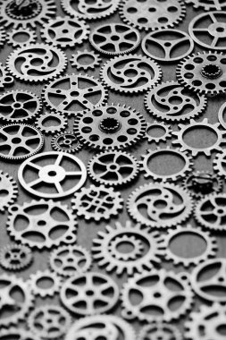 Metal dişli siyah beyaz arkaplan