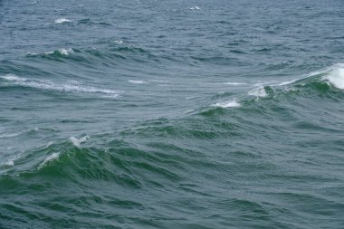 Undulating Baltic Sea.Waves during small storm