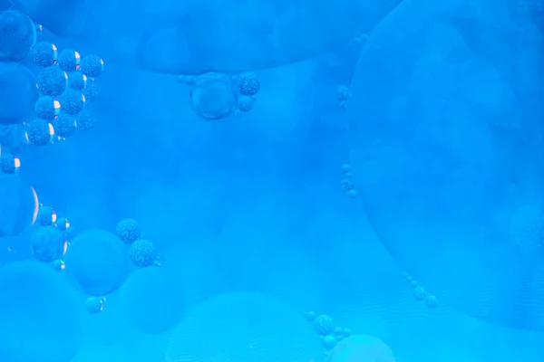 Абстрактний Синій Фон Макро Збільшенні Допомогою Масляних Водяних Кіл — стокове фото