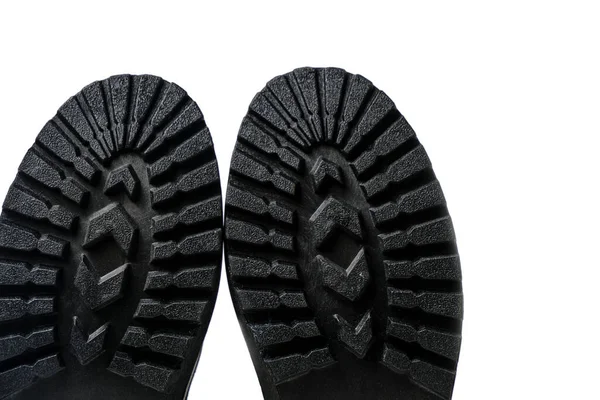 Fundo Textura Banda Rodagem Sola Sapato Close Sobre Fundo Branco — Fotografia de Stock
