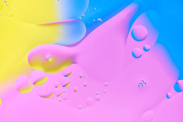 Heldere Abstracte Veelkleurige Achtergrond Met Oliecircuiten Met Blauwe Gele Roze — Stockfoto