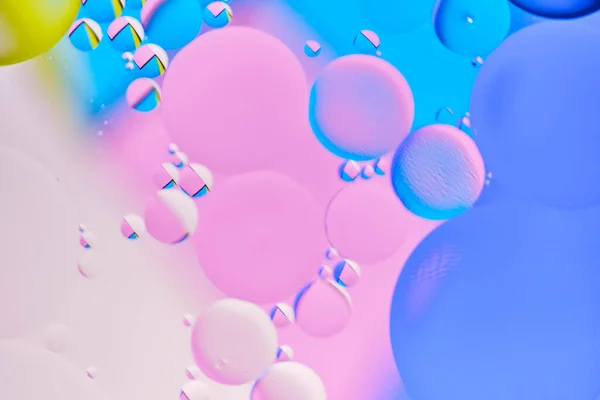 Heller Abstrakter Mehrfarbiger Hintergrund Mit Ölkreisen Mit Blauer Lila Rosa — Stockfoto