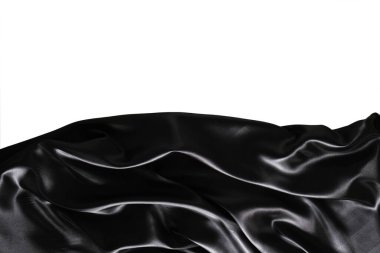 Beyaz arkaplanda ipek, saten kumaş