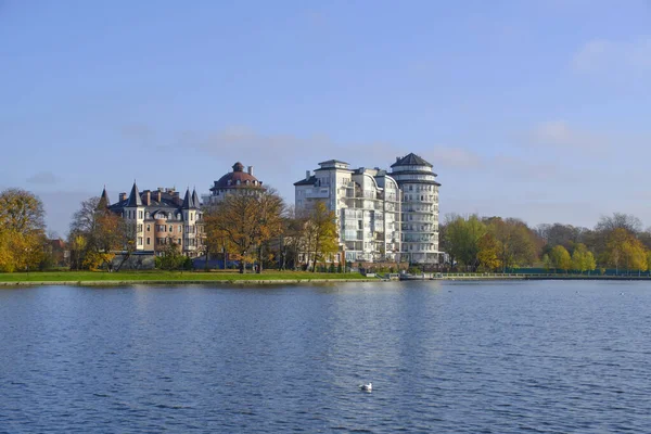 Kaliningrad Russie Octobre 2022 Lac Supérieur Complexe Résidentiel — Photo