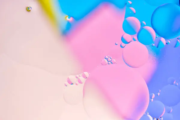 Φωτεινό Αφηρημένο Πολύχρωμο Φόντο Κύκλους Λαδιού Μπλε Λιλά Ροζ Και — Φωτογραφία Αρχείου